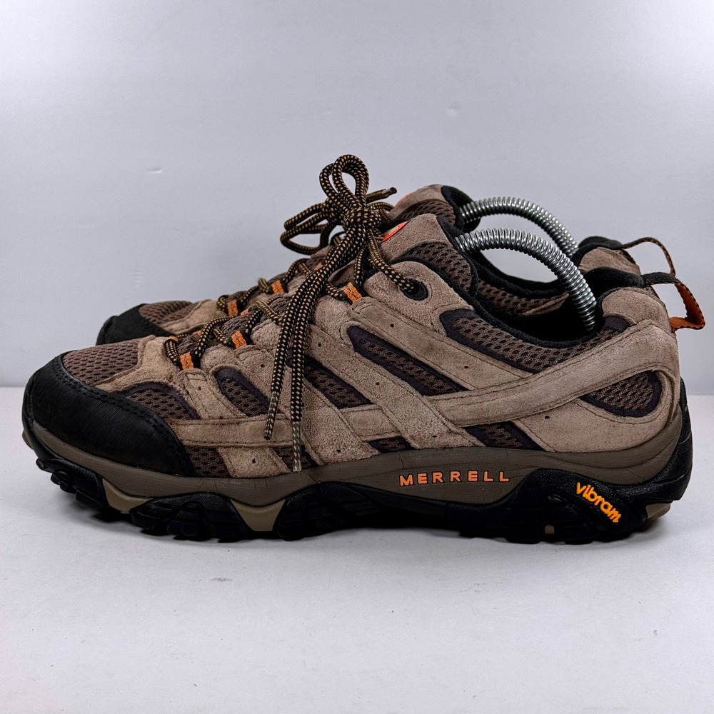 Merrell Moab 2 Vent Mens 9 Hiking Shoes Earth Brown Black J06011 Vibram - Picture 3 of 9